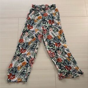 ROXY Island Floral Linen Pants